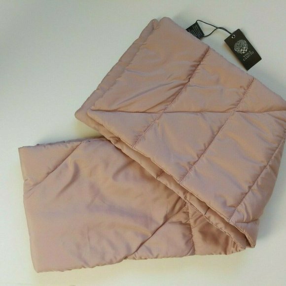 NWT VINCE CAMUTO WOMENS WINTER PUFFER SCARF QUILTED 9" x 62" PINK - Picture 3 of 6
